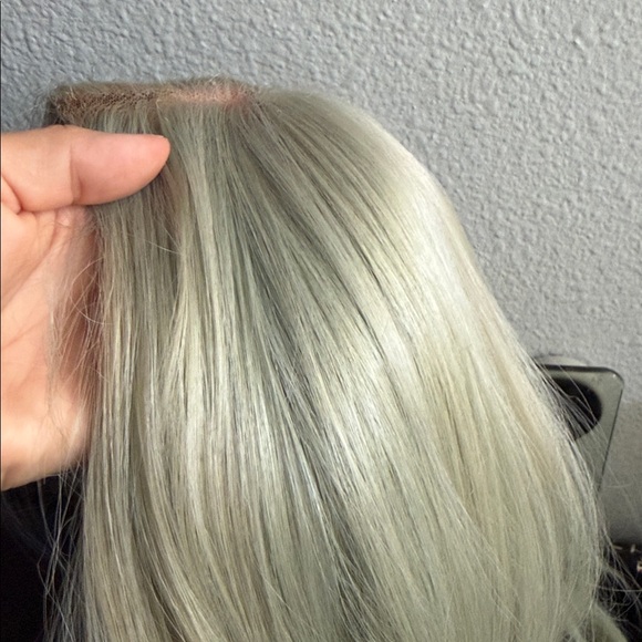 Free parting Wig blue/green - Picture 3 of 3